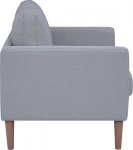 DecHome Divano 2 Posti Scandinavo in Tessuto Dimensioni 124x73x82 cm colore Grigio Chiaro - Santa Fe