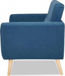 DecHome Divano 2 Posti Scandinavo in Tessuto Dimensioni 147x79x86 cm colore Blu - Canberra