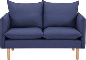 DecHome Divano 2 Posti Scandinavo in Tessuto effetto Lino Dimensioni 130x84x82 cm colore Blu - Ibiza
