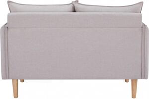 DecHome Divano 2 Posti Scandinavo in Tessuto effetto Lino Dimensioni 130x84x82 cm colore Beige - Ibiza