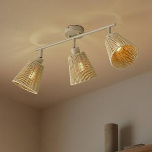 Plafoniera soffitto Anuva Lindby, dimmerabile, Crema / Ambra, Soggiorno / Sala da pranzo, Carta / Lunolit / Lunopal, Scandinavo, Plafoniera