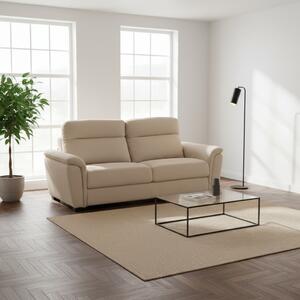 DecHome Divano 3 Posti Moderno in Tessuto Antimacchia Dimensioni 205x96x94 cm colore Tortora - Gonzaga