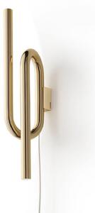 Applique da parete Foscarini, Tobia, Dorato / Ottone, Soggiorno, Metallo, Design