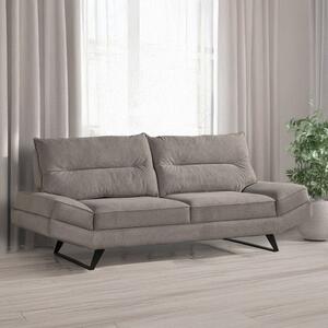 DecHome Divano 3 Posti Moderno Vano Contenitore in Microfibra Dimensioni 236x98x105 cm colore Tortora - Lena