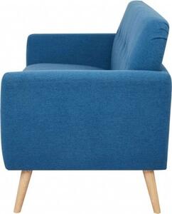 DecHome Divano 3 Posti Scandinavo in Tessuto Dimensioni 193x79x86 cm colore Blu - Canberra