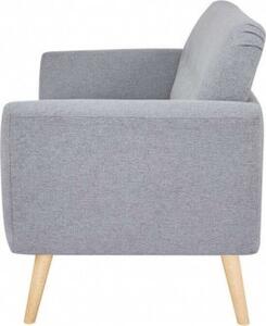DecHome Divano 3 Posti Scandinavo in Tessuto Dimensioni 193x79x86 cm colore Grigio Chiaro - Canberra