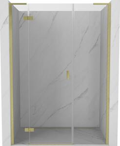 Mexen Mist-H L porta doccia a battente sinistra 150 cm, trasparente, oro spazzolato - 8A5L-150-001-55-00-L