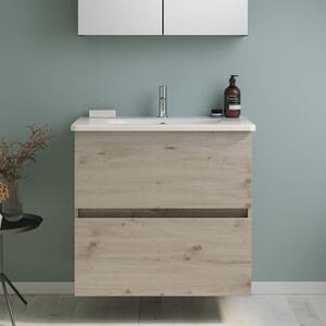 Mobile lavabo burgbad Liniq con cassetto, larghezza 80,5 cm