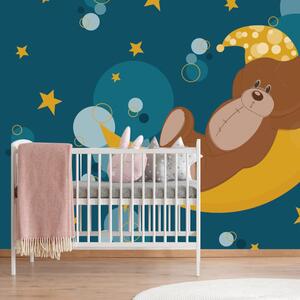 Carta da parati – Orsetto sulla luna