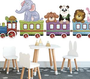 Carta da parati – Trenino con animali