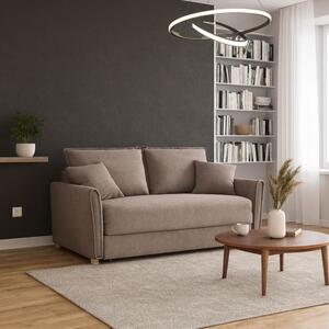 DecHome Divano Letto 2 Posti Moderno in Tessuto Dimensioni 176x93x97 cm colore Taupe - Cassie
