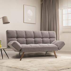 DecHome Divano Letto 2 Posti Moderno in Tessuto Dimensioni 181x81x86 cm colore Grigio - Dube