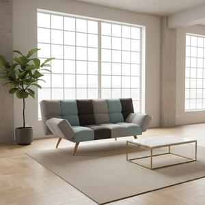 DecHome Divano Letto 2 Posti Moderno in Tessuto Dimensioni 181x81x86 cm colore Patchwork - Dube