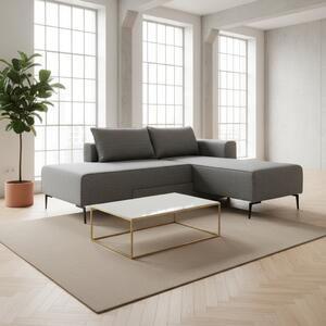 DecHome Divano Letto 2 Posti Moderno in Tessuto Dimensioni 75x290x85 cm colore Grigio - Armada