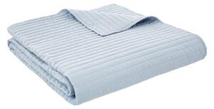 Copriletto blu con rivestimento trapuntato 230x220 cm Quilted Lines – Bianca