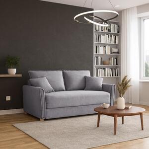 DecHome Divano Letto 2 Posti Moderno Vano Contenitore in Tessuto Dimensioni 176x93x97 cm colore Grigio - Cassie