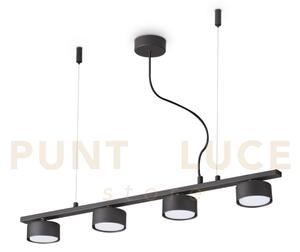 Minor lampadario sospeso in metallo nero 4 luci attacco gx53 lampad