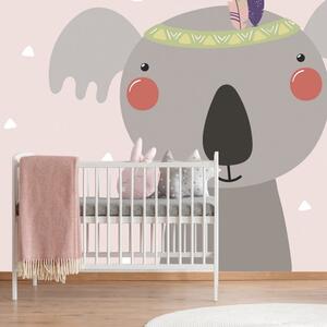 Carta da parati – Koala con piuma indiana