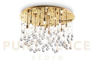 Moonlight lampadario a soffitto oro e cristallo 12 luci attacco g9 