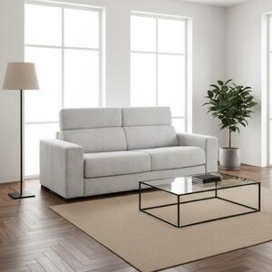 DecHome Divano Letto 3 Posti Moderno in Tessuto Antimacchia Dimensioni 205x97x83-100 cm colore Grigio Chiaro - Crien