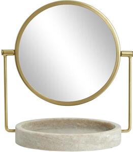 Specchio cosmetico con base in marmo Haja