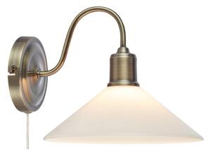 Lampada da parete bianca e color ottone Vela – Markslöjd