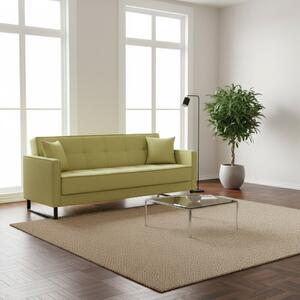 DecHome Divano Letto 3 Posti Moderno Vano Contenitore in Velluto Dimensioni 210x85x87 cm colore Senape - Legen