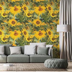 Carta da parati – Girasoli in natura selvaggia