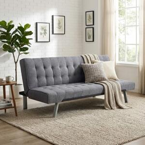 DecHome Divano Letto Clic-Clac 3 Posti Moderno in Tessuto Dimensioni 178x80x71 cm colore Grigio Scuro - Carnaby