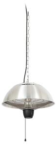 Riscaldatore radiante a sospensione Theriona, argento, Ø 42 cm, IP24 - Lucande Lucande, Theriona, Metallizzato, Alluminio, Moderno