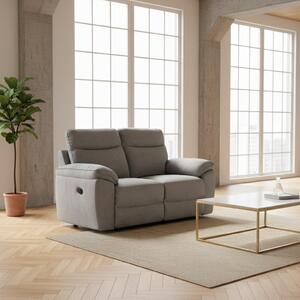 DecHome Divano Relax 2 Posti Moderno Schienale Reclinabile Poggiapiedi estraibile Meccanismo Elettrico in Tessuto Dimensioni 160x100x102 cm colore 