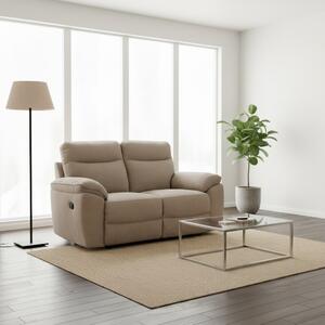 DecHome Divano Relax 2 Posti Moderno Schienale Reclinabile Poggiapiedi estraibile Meccanismo Elettrico in Tessuto Dimensioni 160x100x102 cm colore 