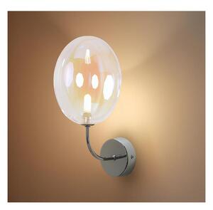 UVA APPLIQUE CON SFERA IN VETRO IRIDESCENTE E BASE IN 4 COLORI LAMPADINA ATTACCO G9 MODERNA