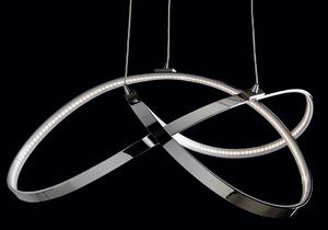 NEBULA GRANDE METALLO CROMATO LED 30W LUCE CALDA LAMPADARIO ULTRAMODERNO
