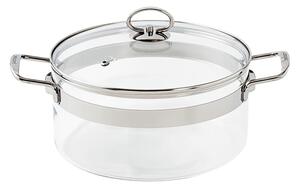 Belissam Casseruola 24cm 4,2L Coperchio Vetro Borosilicato x Gas Elettrico Induzione con Adattatore Optional Forno 200°
