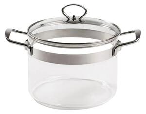 Belissam Pentola 20cm 3,6L Coperchio Vetro Borosilicato x Gas Elettrico Induzione con Adattatore Optional Forno 200°