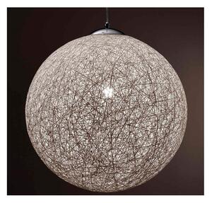 NIDO XL SOSPENSIONE IN CORDA BIANCA INCOLLATA DIAMETRO 50 CM DI ILLUMINANDO