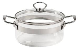 Belissam Casseruola 20cm 2,5L Coperchio Vetro Borosilicato x Gas Elettrico Induzione con Adattatore Optional Forno 200°