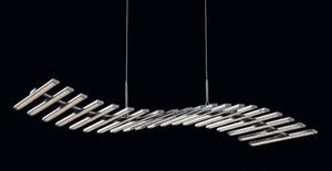 ONDA SOSPENSIONE LAMPADARIO CROMO LUCIDO CON LED INTEGRATO 60W MODERNO