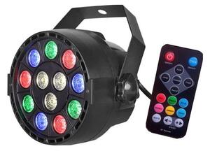 Proiettore per discoteca LED/12W/230V multicolore + telecomando