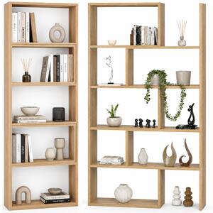 Libreria Modulare Apribile 72x22x200 cm Scaffale Libri Componibile in Legno Quercia