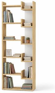 Libreria a 6 Ripiani 60,5x22x162,5 cm Scaffalatura Verticale Moderna Quercia