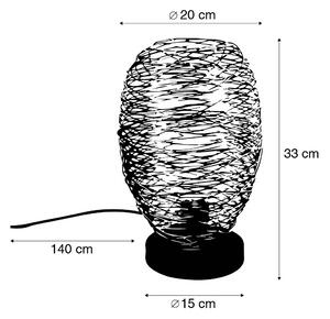 Lampada da tavolo di design rame 30 cm - Sarella