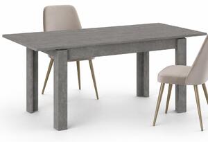 Tavolo da Pranzo Allungabile 120-170x80 cm Rettangolare in Legno Grigio
