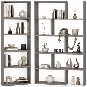 Libreria Modulare Apribile 72x22x200 cm Scaffale Libri Componibile in Legno