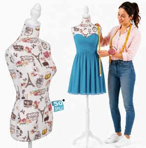 Manichino Sartoriale Femminile con 50 Spilli Modello Paris Sartoria Donna in Schiuma PE Multicolor