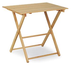 Tavolo Pieghevole Salvaspazio da Giardino 60x80x72 cm Garden in Legno Verniciato Naturale