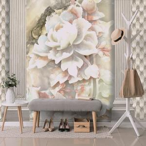 Carta da parati – Fiori di lusso tra colonne