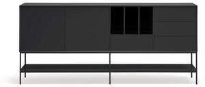 Cassettiera nera 220x98x45 cm Platt – Teulat