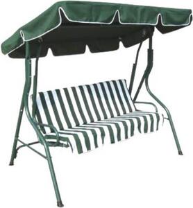 VivaGarden Dondolo da Giardino 3 Posti con Tettuccio Parasole in Acciaio/Poliestere Dimensioni 170x110x153 cm colore Verde - Klimt